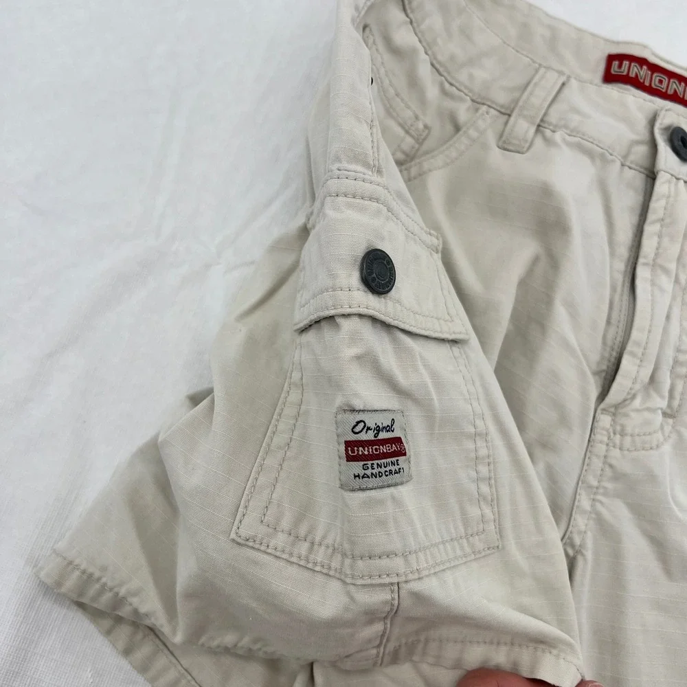 Unionbay Womens Beige Cotton Ripstop‎ Cargo Shorts Khaki Utility Size 7/8